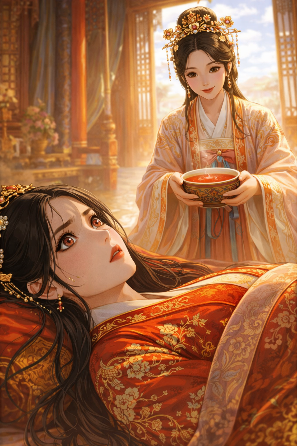 HOÀNG HẬU TỶ LÀ MỸ NHÂN NGỐC, LẠI NHẦM HỒNG HOA THÀNH TÁO ĐỎ CHO TA UỐNG